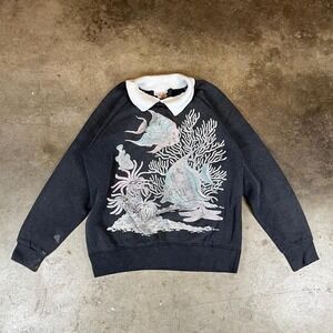 vintage 90s fish aquarium graphic USA Sport Club sweatshirt